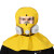 千井防毒面具全面罩化工喷漆农封闭帽子呼吸器全脸防护头罩放毒防尘Z 黄色套装
