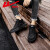 回力男鞋工装靴秋季新款复古高帮马丁靴运动休闲户外登山鞋子男士 黑色1062 42