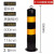 钢管警示柱反光柱红白道口标桩黄黑镀锌钢管立柱防撞柱隔离柱预埋 立柱114*500*2.5+螺丝