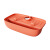 谋福 水龙头防溅沥水架 水槽集水垫 防滑台面垫厨房抹布海绵擦沥水 橙色(2个装)