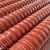 红色高温风管耐300度矽硅胶排热烟管尼龙布通风帆布伸缩钢丝软管 63(65)mm/2.5寸/4米/根