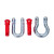 筑华工品 美式弓形起重直型卸扣 U型吊环 D型马蹄卡扣 1/4（0.5T）D型