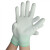 薄款PU涂掌涂指手套耐磨劳保工作防滑无尘涂层带胶尼龙透气 白色涂指手套（1双） S