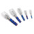 DAFEI65度钨钢圆鼻铣刀蓝色纳米涂层4刃合金牛鼻刀CNC刀具R角铣刀立铣刀6R0.5*6D*150L