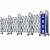 适用手动型移动不锈钢伸缩护栏 铝合金推拉伸缩门工厂单位分段平移门 不锈钢A款(高度0.9米宽度0.
