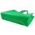 海斯迪克 无纺布购物手提袋 广告礼品袋 绿色 30*38*10  立体竖款(10个) H-31
