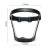 百舸 高透明防护面罩 防护面屏电焊面罩骑行抛光打磨黑框白镜片