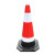 交通高反光橡胶路锥雪糕筒 道路施工圆锥pvc路障方锥警示桶黄黑红 62CM高橡胶雪糕筒2.2斤
