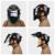 安全帽式烧电焊防护面罩自动变光焊帽头戴式焊工专用防护装备脸部 黑色安全帽+黑色面屏