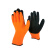 安迪手套劳保乳胶浸胶手套 绒里 防寒 冬季款 荧光橙 M 实用装(12双)