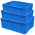 加厚零件盒长方形周转箱收纳箱工业仓库储物养龟物流塑料箱塑料 小号20号周转箱305×200×90 蓝色