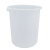 中典 YJ-E087 圆形水桶 塑料桶储物收纳桶酒店厨房大号环卫物业垃圾桶 白色36升无盖