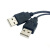 一拖二延长充电打印机 双USB数据 硬盘 一公拖二母打印数据线一母 延长线(公对母)5米透蓝色 其他