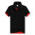 夏季工作服短袖T恤男女夏装衫透气薄款劳保服上衣定制印LOGO 黑色红边 160/S