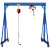 龙门架起重移动吊架升降式工地吊机工字钢小型航吊龙门吊1/2/3吨 加厚1T2米X2米