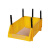 罗德力 货架零件盒 组合式塑料斜口物料盒收纳箱零件盒工具盒 Q3号 340*200*150mm 黄色