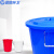 蓝鲸环卫 圆形加厚塑料水桶【蓝色无盖50L】LJHW-9125
