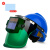 安全帽电焊面罩防护罩脸部头戴式全自动变光焊帽烧焊氩弧焊工防护 大视野-蓝色【送10保护片】