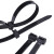 冰禹 BYrl-173 黑色扎带尼龙自锁式强力卡扣（100条）捆绑绳 40cm长7.5mm宽
