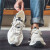 啄木鸟男鞋2024新款夏季网面休闲运动鞋男士厚底增高舒适小白老爹鞋透气 白色 40 标准运动码