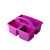 HYWLKJ酒店杂物篮加厚塑料手提清洁工具箱小号收纳篮保洁工具分格篮 紫色
