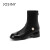 卓诗尼时装靴烟筒短靴女2023秋季新款时尚气质户外女士单靴 黑色跟高4.5CM 35标准码