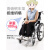 老人轮椅小型家用儿童轮椅小型老人残疾人家用窄门折叠轻便便携式助行器代步手推车 白色