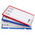 亿箬 磁性标签卡仓库货架标识牌库卡文件柜磁性卡套4*10cm强磁蓝白红颜色可备注（10个装）