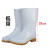 白色雨鞋耐油耐酸碱卫生靴牛筋底水鞋防滑白色工作雨鞋 3天 短筒雨鞋 36