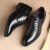 Baldauren黑色皮鞋男士系带软底商务正装青年圆头休闲鞋英伦韩版内增高男鞋 黑色 38