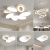 客厅吸顶灯2023年新款简约现代白色卧室餐厅广东中山套餐吸顶灯具 四室两厅 三色变光+语音控制