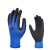 劳保防护手套搬运防滑透气工业家用涤纶园艺劳动浸胶手套 蓝/黑 M