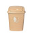笙本HITURBO塑料垃圾桶商用摇盖式创意卫生间办公室大号北欧简约带盖纸篓 红色 40L带盖
