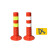 塑料警示柱PU弹力柱路障路桩隔离桩护栏交通设施反光防撞立柱B 45cmPU默认黄膜（1个）+螺丝