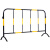 昱扬市政施工围挡护栏隔离栏铁马护栏道路移动栏杆防护栏工地安全围栏 黄底黑膜款+铁板