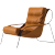 如宜 美邦家居设计师单人沙发椅懒人躺椅老虎椅真皮轻奢休闲牛皮沙发B26XXY 单椅 整装