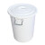 万尊 加厚塑料水桶白色带盖60L 工业储水圆桶