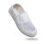 上柯 B3383 PVC底白皮革防静电鞋 无尘洁净电子实验室工作鞋 白皮革单孔网眼鞋 40码 (250mm)