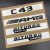 馨悠洁适用于奔驰C级E级S级字标改装车标志AMG C63 E43 S63 S65L E63S后 新款亮黑S65L