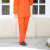 军诺*反光棉服套装内胆可拆卸环卫工作服 橘色棉服套装