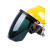 电焊面罩安全帽式支架面屏防护冲击头戴式焊帽工烧氩弧焊接 黄色安全帽+支架+灰屏