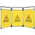 雨林军 布艺围挡施工伸缩三折叠电梯维修护栏施工安全警示牌 黄色空白  单位：套