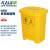KAIJI LIFE SCIENCES塑料垃圾桶脚踩废弃物桶带盖 40L黄色脚踏桶-加厚款 1个