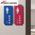 男女卫生间指示牌 酒店WC厕所标识牌 门牌双面侧装洗手间提示牌 男女竖彩色面板一对  深木纹