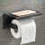 卫生间卷纸架不锈钢纸巾架洗手间手机置物架厕所手纸盒免打孔 B款拉丝双纸巾架