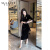 萨拉维夫萨拉维夫品牌感女装冷淡风气质女神范设计感赫本风黑色丝绒显瘦连 黑色丝绒连衣裙 S