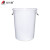 艾科堡大号圆桶加厚塑料水桶工业储水圆桶餐厅厨房泔水桶大号垃圾桶白色 100L 无盖不带桶盖