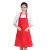适用围裙定制LOGO印字工作服宣传厨房女男微防水礼品图案广告围裙 制服呢:大红色