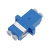 定制光纤耦合器 LC-LC双工电信级光纤连接器适配器对接头法兰盘小方头 深蓝色 ＜0.15db