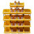 汉河HKCC04 零件盒组合式 塑料元件盒物料盒 配件盒 货架组合螺丝盒 红色 330*205*140mm